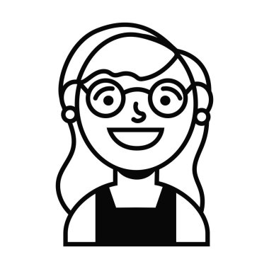 Gözlüklü kadın Avatar karakteri