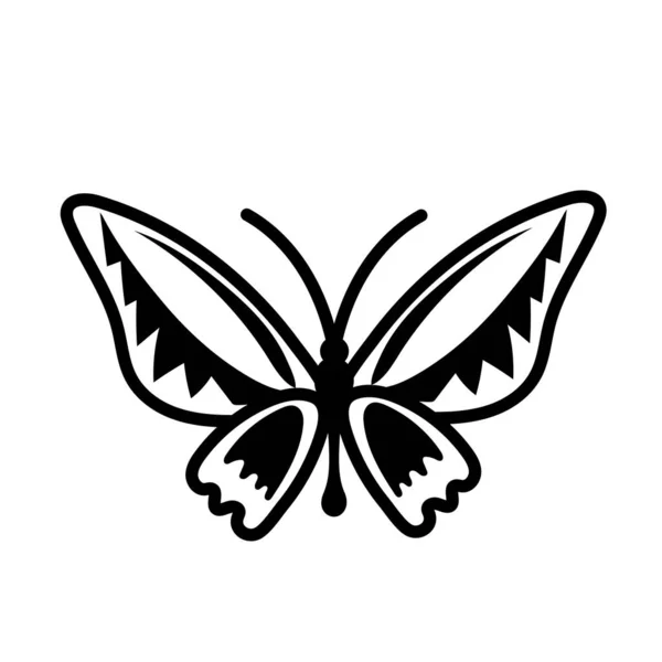 Piękny motyl owady linii styl ikona — Wektor stockowy