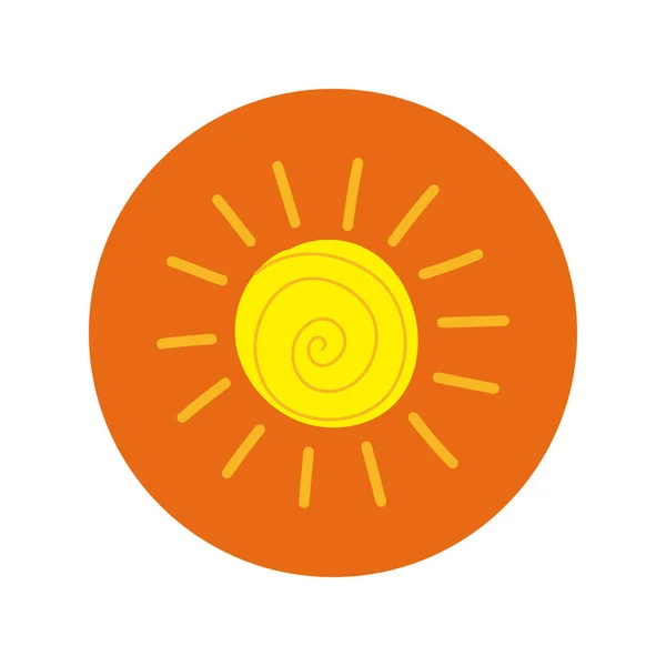 Summer sun block and flat style icon — Stock Vector