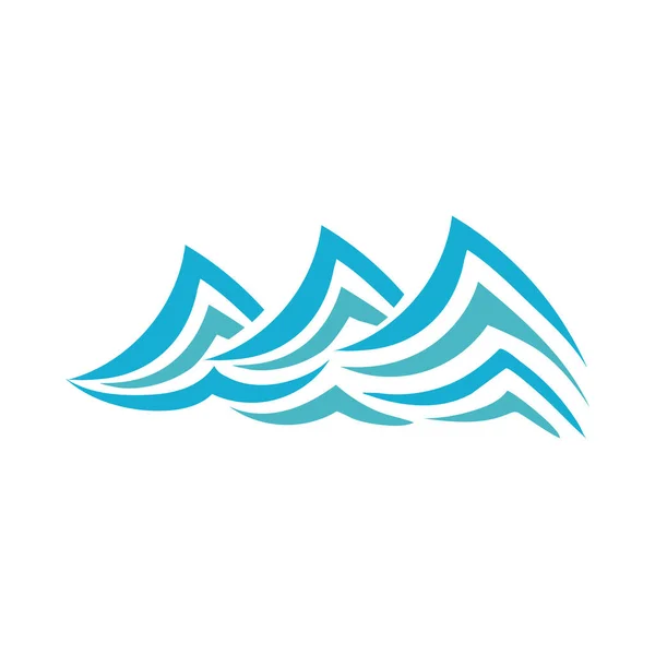 Acqua dell'oceano icona in stile piatto — Vettoriale Stock
