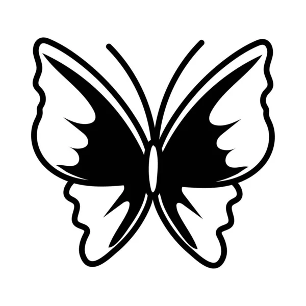 Belo ícone de linha de inseto borboleta Ilustrações De Stock Royalty-Free