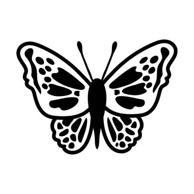 güzel kelebek böceği çizgi simgesi