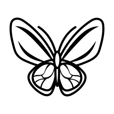 güzel kelebek böceği çizgi simgesi