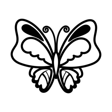 güzel kelebek böceği çizgi simgesi