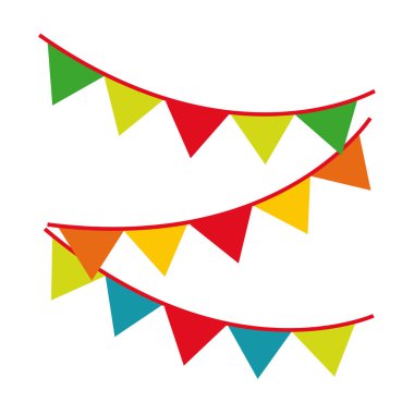 parti çelenkleri el çizimi tarzı