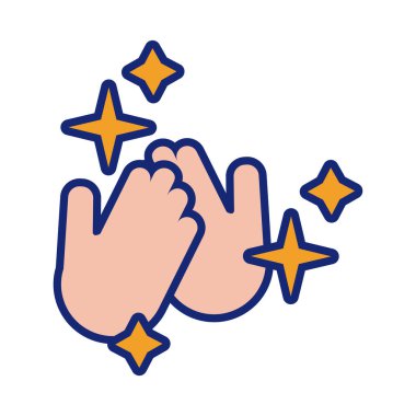 Eller çamaşır ipini yıkayıp biçim simgesini doldurur