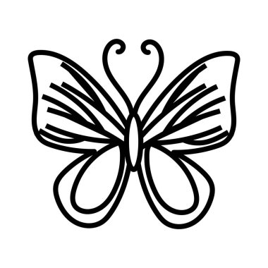 güzel kelebek böceği çizgi simgesi