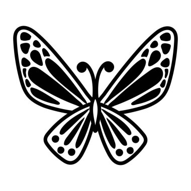 güzel kelebek böceği çizgi simgesi