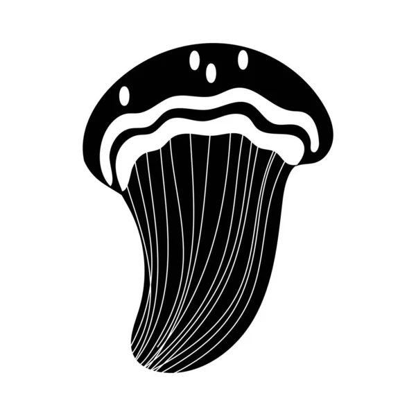 Іконка стилю грибних рослин Болету сатани силует — стоковий вектор