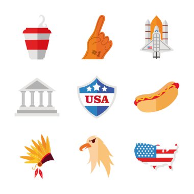 bundle of usa set icons