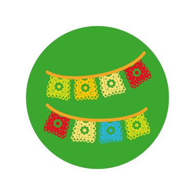 parti çelenkleri süsleme bloğu ve düz stil