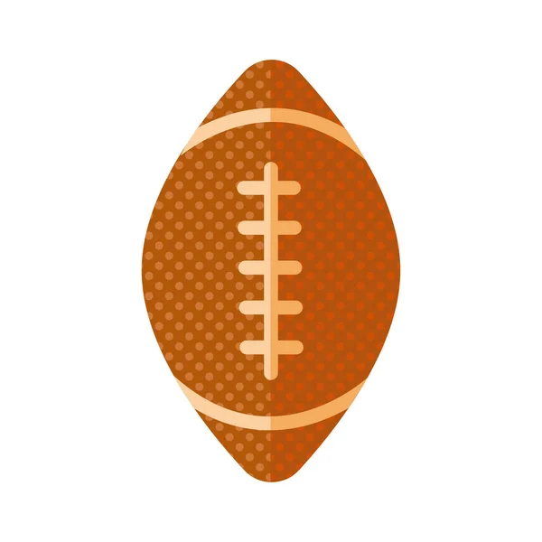 Voetbal amerikaanse sport ballon platte gedetailleerde stijl — Stockvector