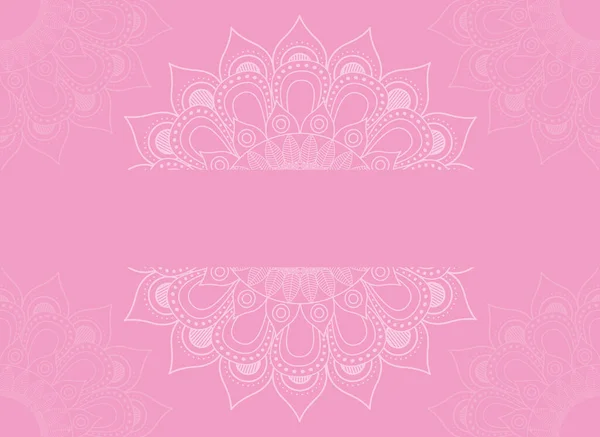 Hermoso mandala con fondo de color rosa — Archivo Imágenes Vectoriales