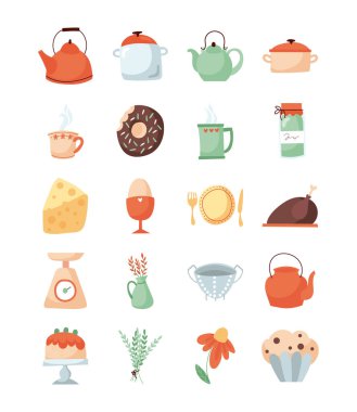 Mutfak ve yemek ikonları