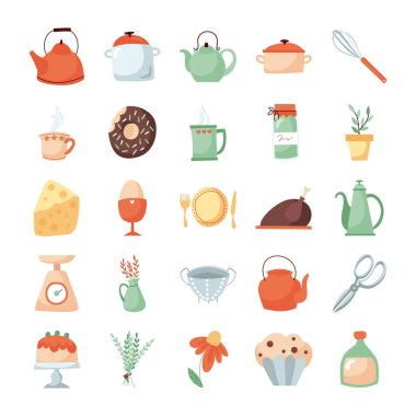 Mutfak ve yemek ikonları