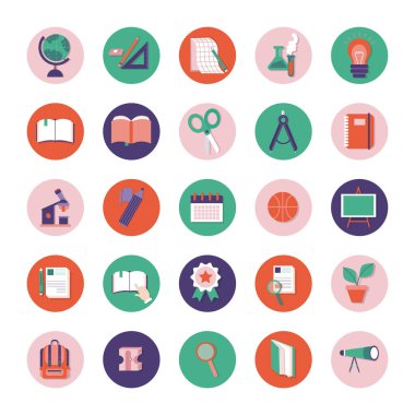 okul satırı demeti ve doldurma biçimi simgeleri