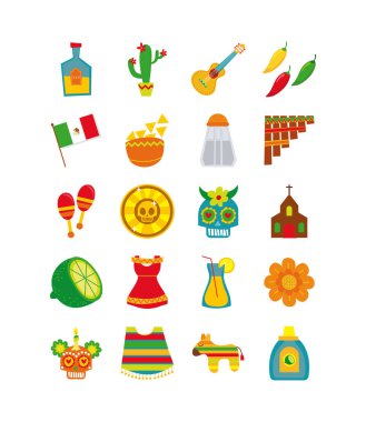 Bir yığın Meksika kültürü simgeleri oluşturdu