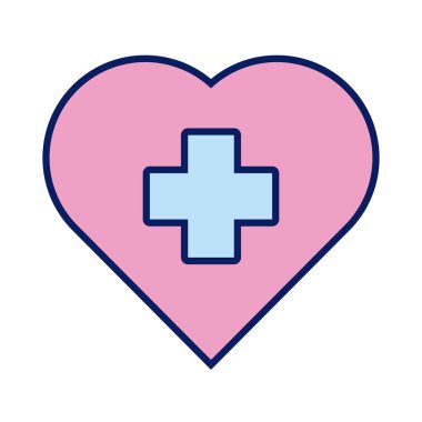 Çapraz dayanışma çizgisi ve dolgu stili olan kalp