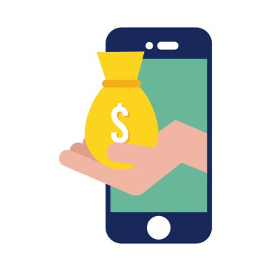 akıllı telefon el kaldırma para çantası düz stil