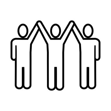 bir grup insan çizgisi biçimi