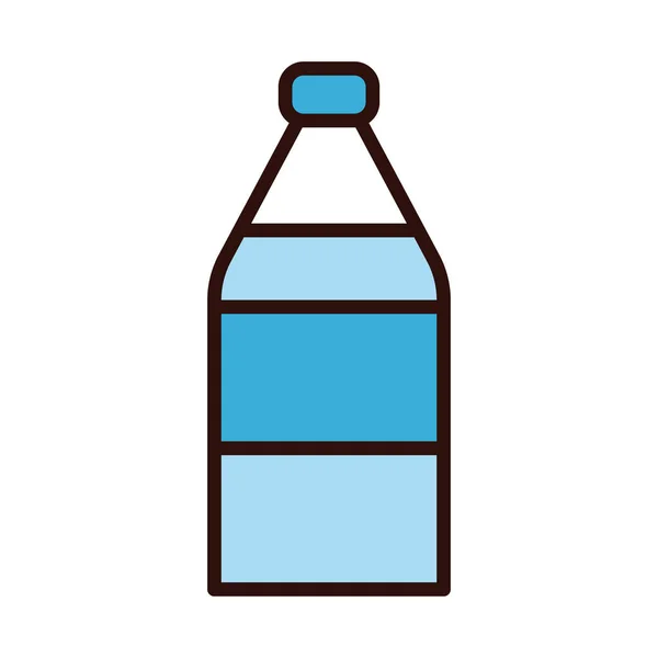 Flaschenmilch Linie und Füllstil — Stockvektor