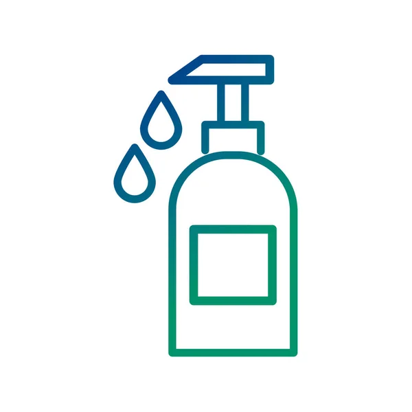 Antibakterielle Seifenflaschenlinie Symbol — Stockvektor