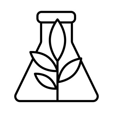Yapraklar tüp test çizgisi biçimi simgesi olan bitkiler