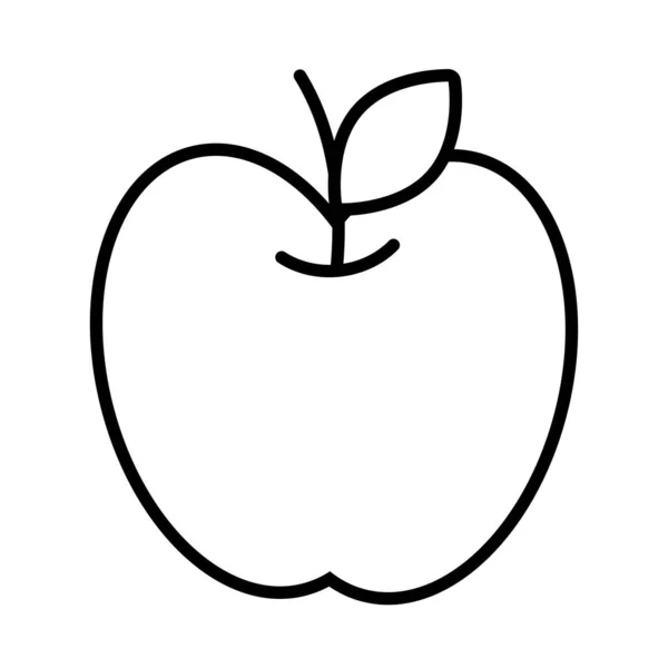 Значок яблучного стилю свіжої лінії — стоковий вектор