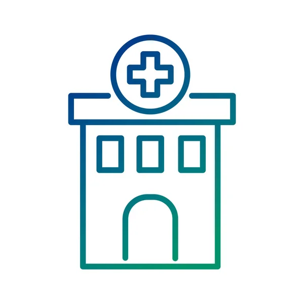 Hospital building line style icon — Stock Vector