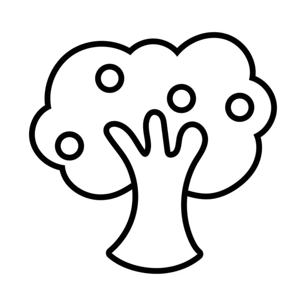 Fa növény természet vonal stílus ikon — Stock Vector
