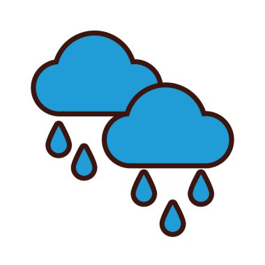 Damla çizgisi ve dolgu biçimi olan bulutlu