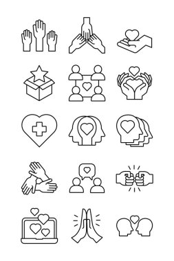 Bağış ve dayanışma simgeleri paketi