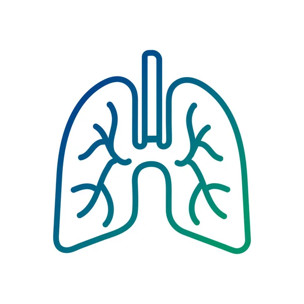 Human lungs line style icon — Stock Vector
