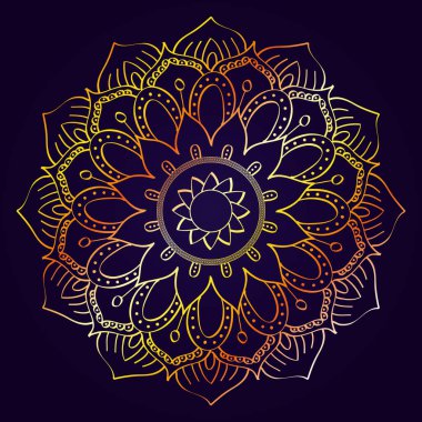 Mor arkaplanlı güzel mandala