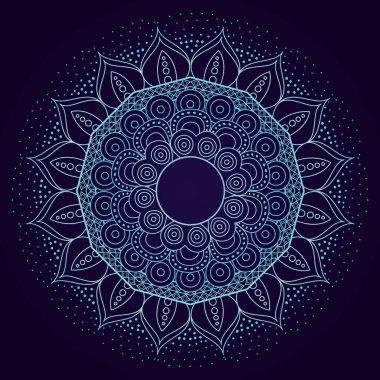 Mor arkaplanlı güzel mandala