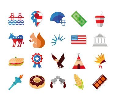 bundle of usa set icons
