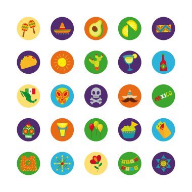 Bir yığın Meksika kültürü simgeleri oluşturdu