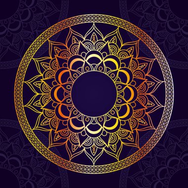 Mor arkaplanlı güzel mandala