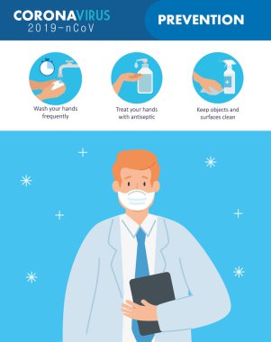 Koronavirüsü önleme kampanyası yürüten doktor 2019 ncov