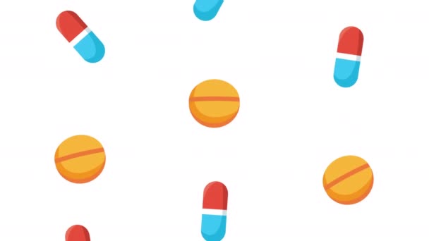 pilules et capsules médecine animation 