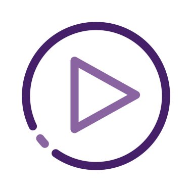 ortam oynatıcı düğme çizgisi biçimi simgesi