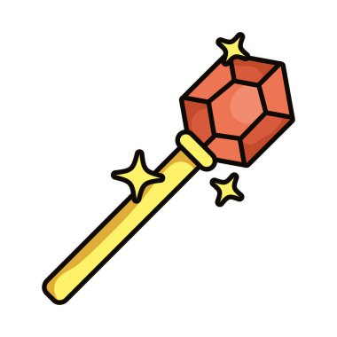 wand magic sorcery isolated icon