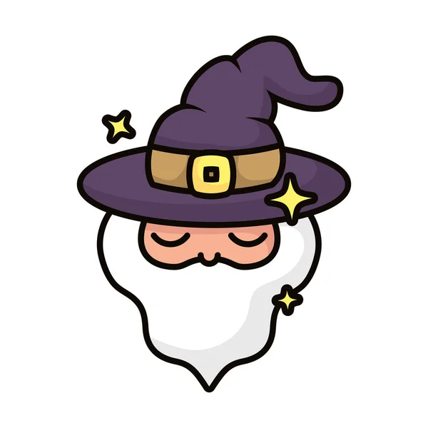 Magik z magiczną magią kapelusza — Wektor stockowy