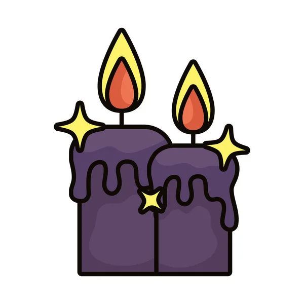 Candles with stars magic sorcery — ストックベクタ