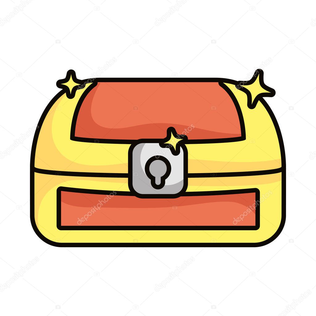 treasure chest magic isolated icon