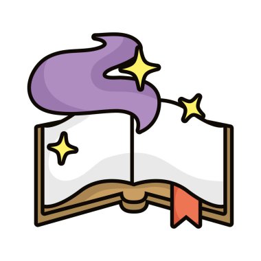 magic sorcery book isolated icon