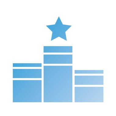 Yıldız siluet biçimi simgesine sahip podyum