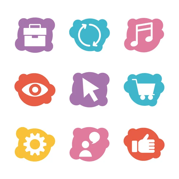 Pacote de ícones de conjunto de interface de usuário — Vetor de Stock