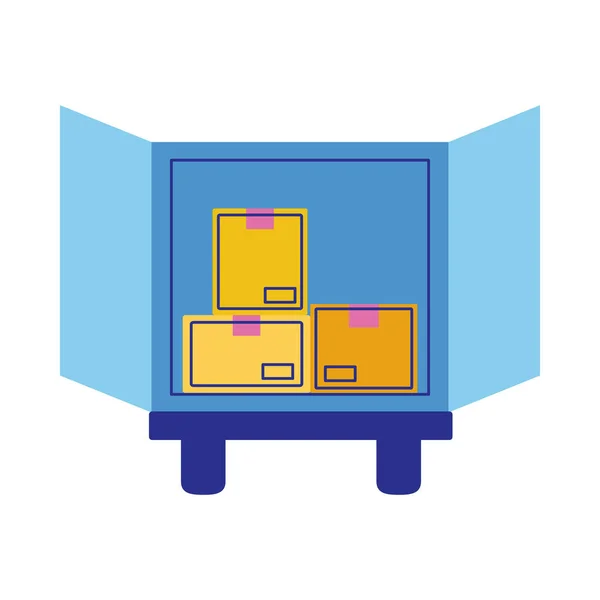Lastbil leverans service platt stil ikon — Stock vektor