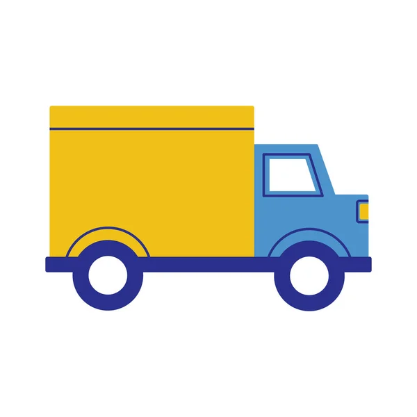 Serviço de entrega de caminhão ícone de estilo plano Vetores De Bancos De Imagens